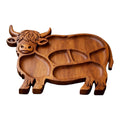 Highlands Cow Wooden Charcuterie Board,Unique Serving Tray for Cheese and Snacks,Decorative Farmhouse Centerpiece and Wall Art,Handcrafted Durable Platter for Entertaining and Gifting B