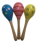 3x WOODEN MARACAS Musical Egg Percussion Toy Shakers Rattles Rumba Party